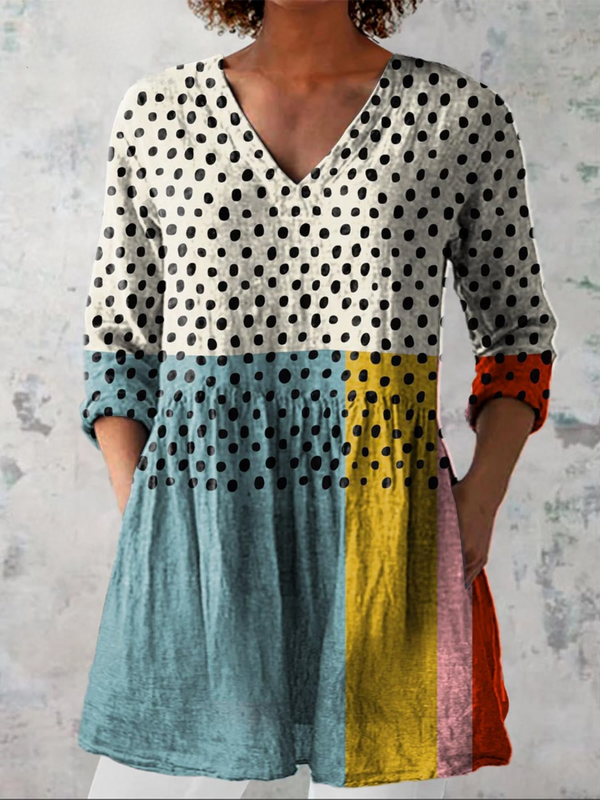 Elowen | Long V-Neck Shirt