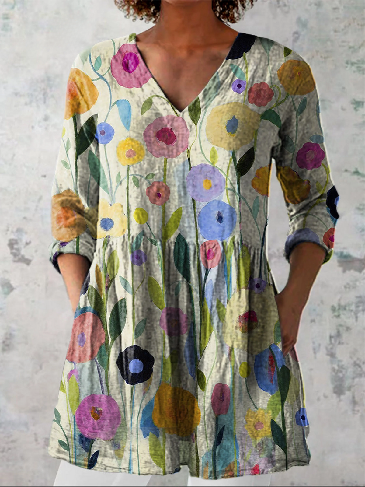 Blaire | Long V-Neck Shirt